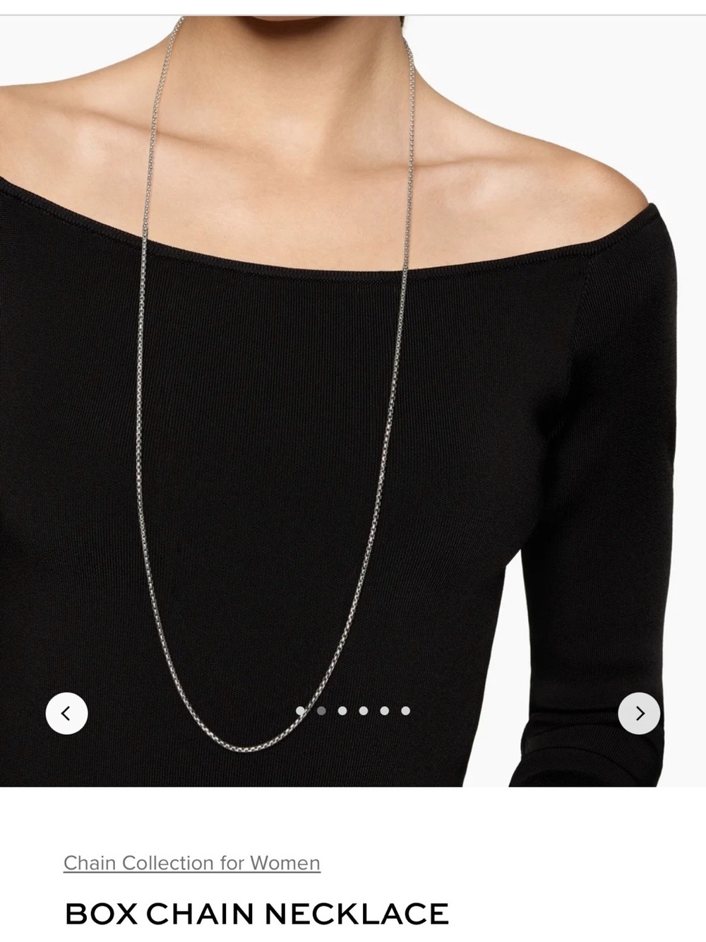 Box Chain Necklace - Silver